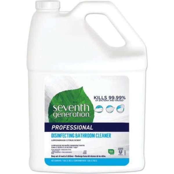 Seventh Generation Disinfecting Bathroom Cleaner, Lemongrass Citrus, 1 Gal Bottle 44755EA